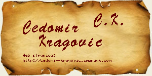 Čedomir Kragović vizit kartica